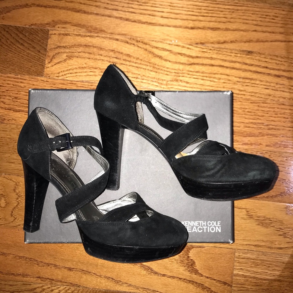 Black platform heels